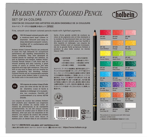 HOLBEIN Lápices de colores Set 24 colores LAPICES DE COLORES Holbein