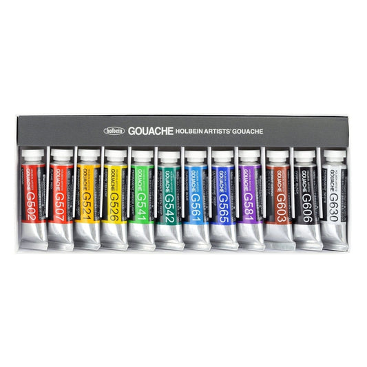 HOLBEIN Tempera Gouache set 15 ml 12 colores - Letters by Jess Shop