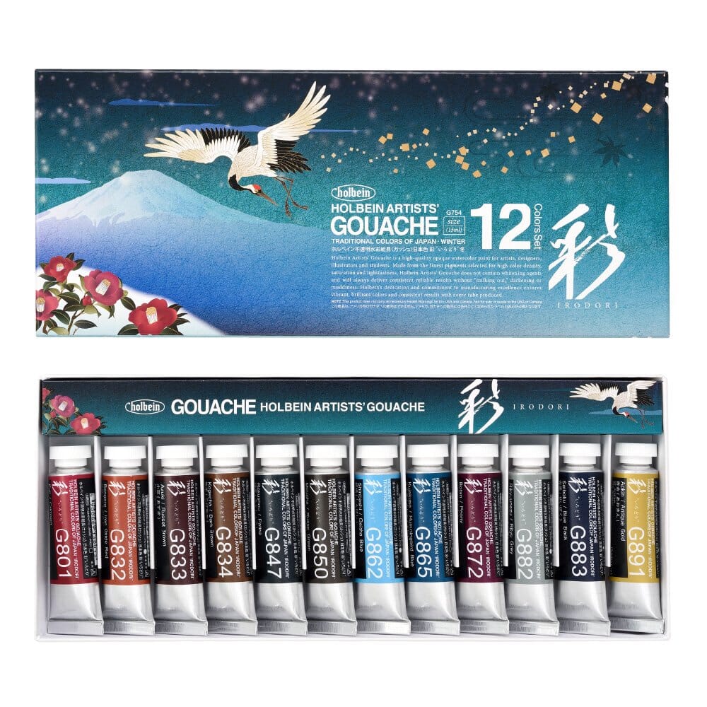 HOLBEIN Tempera Gouache set 15 ml 12 colores / Invierno - Letters by Jess Shop