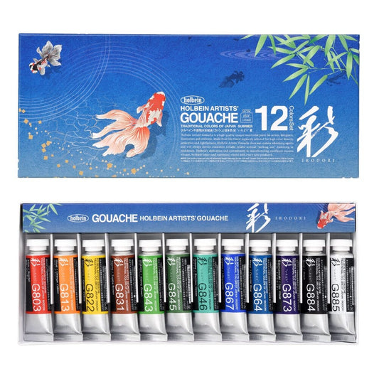 HOLBEIN Tempera Gouache set 15 ml 12 colores / Verano - Letters by Jess Shop