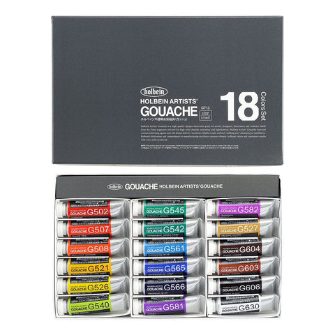 HOLBEIN Tempera Gouache set 15 ml 18 colores - Letters by Jess Shop