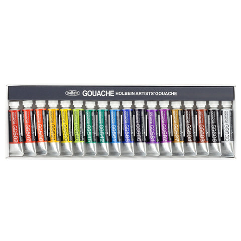 HOLBEIN Tempera Gouache set 5 ml 18 colores - Letters by Jess Shop