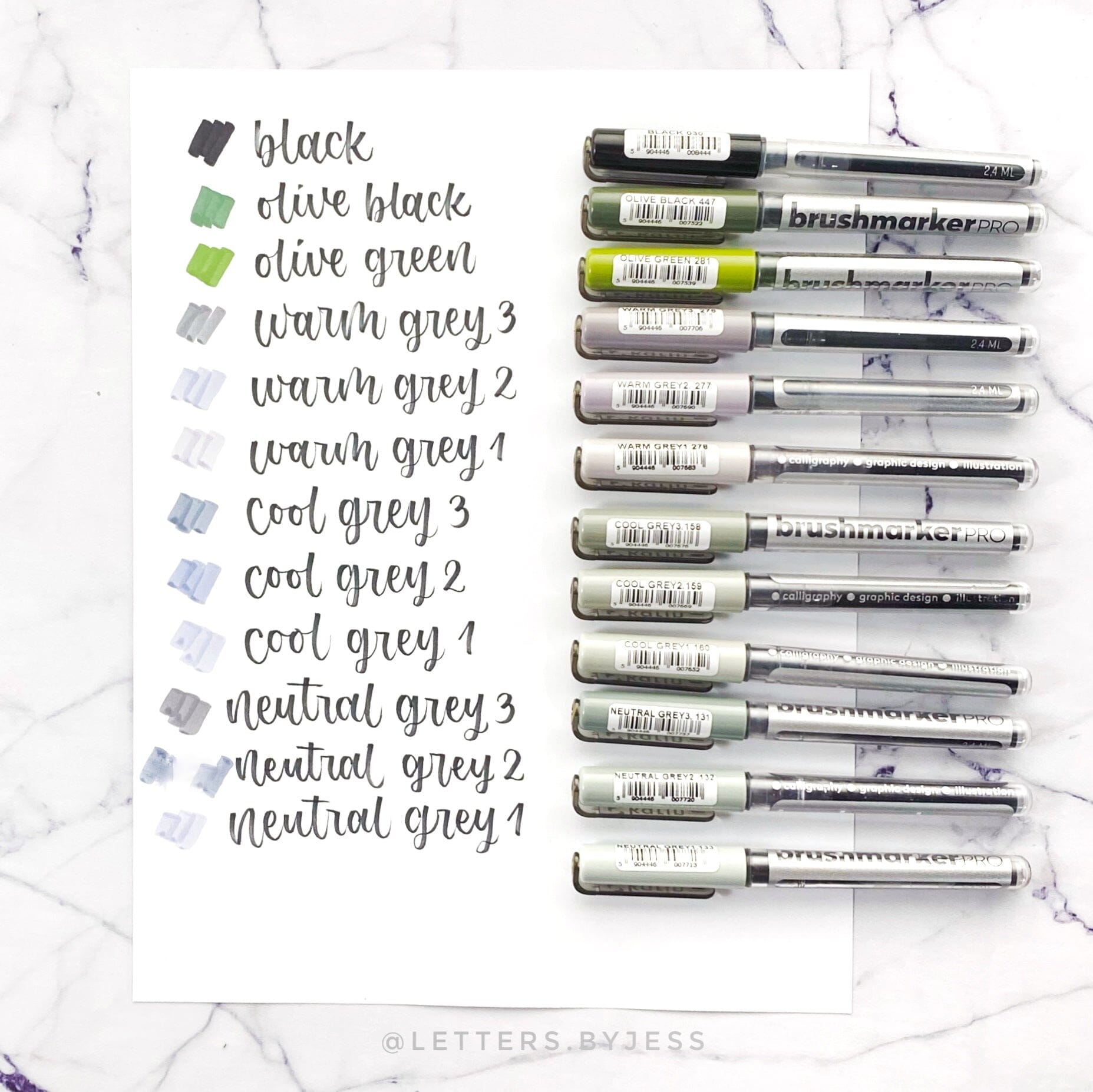 Karin Brush Markers PRO - MegaBox Plus 72 colores + 3 Blenders - Letters by Jess Shop