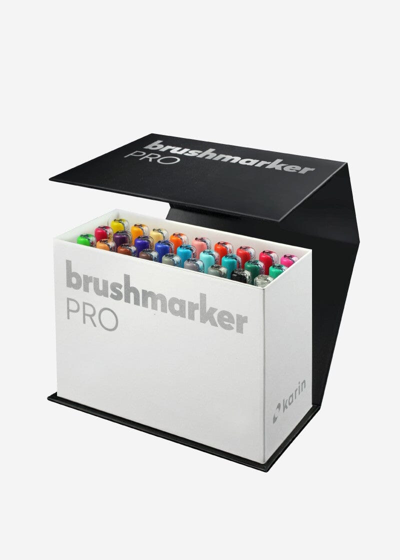 Karin Brush Markers PRO - MiniBox 26 colores + Blender marcadores, estilografos, plumones, lapiceros Karin