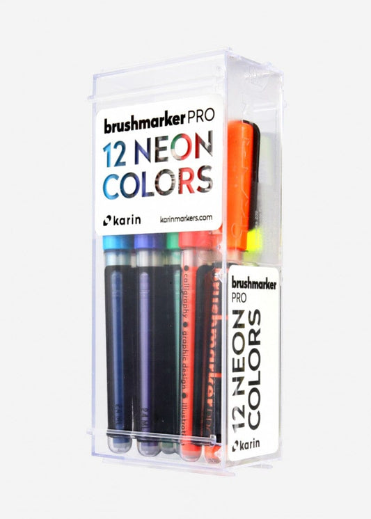 Karin Brush Markers PRO - Set de 12 Neon - Letters by Jess Shop