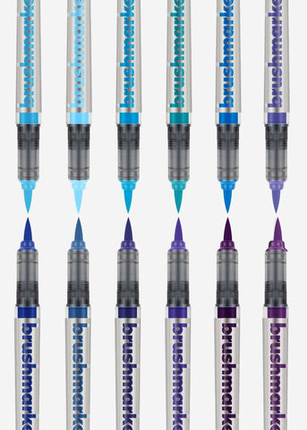 Karin Brush Markers PRO - Set de 12 Sky Colors marcadores, estilografos, plumones, lapiceros Karin