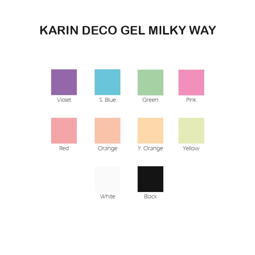 KARIN DECO GEL 1.0 MILKY WAY SET 10 colores marcadores, estilografos, plumones, lapiceros Karin