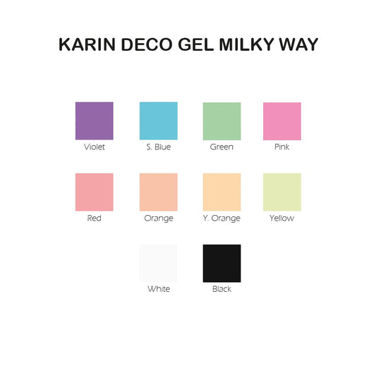 KARIN DECO GEL MILKY WAY - COLORES UNITARIOS - Letters by Jess Shop