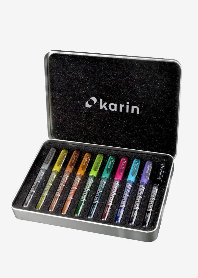 Karin Decobrush Metallic - 10 brush markers metálicos - Letters by Jess Shop