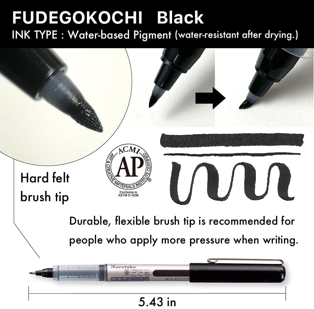 Kuretake Fudegokochi- Mini brush pen setx2 - Letters by Jess Shop