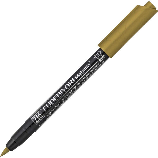 Kuretake Zig Fudebiyori brush pens metálicos (punta pincel) x8 - Letters by Jess Shop