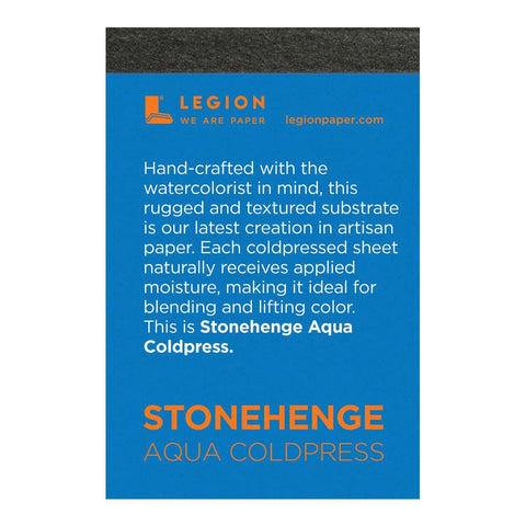 Legion Stonehenge Aqua - Papel acuarelable grano fino blanco - 100% algodon PAPELES Legion Paper