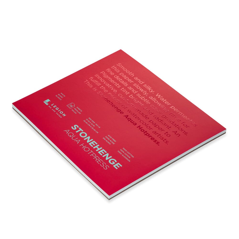 Legion Stonehenge Aqua - Papel acuarelable grano satinado blanco - 100% algodón - Letters by Jess Shop