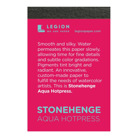 Legion Stonehenge Aqua - Papel acuarelable grano satinado blanco - 100% algodón PAPELES Legion Paper