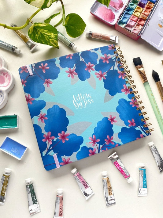 Libreta Acuarelable "Tiempo para mi" - Baohong 100% algodón - Grano fino Artístico - Letters by Jess - Letters by Jess Shop