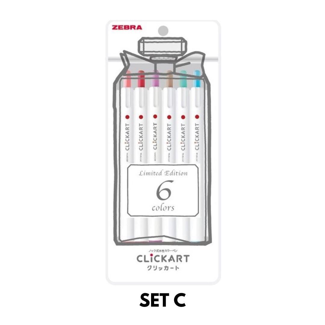 Marcadores Clickart Zebra - SET 6 colores - Letters by Jess Shop