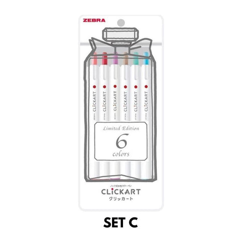 Marcadores Clickart Zebra - SET 6 colores - Letters by Jess Shop