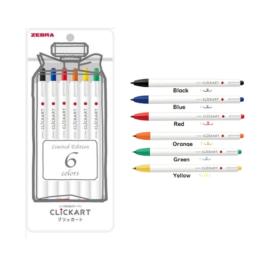 Marcadores Clickart Zebra - SET 6 colores - Letters by Jess Shop