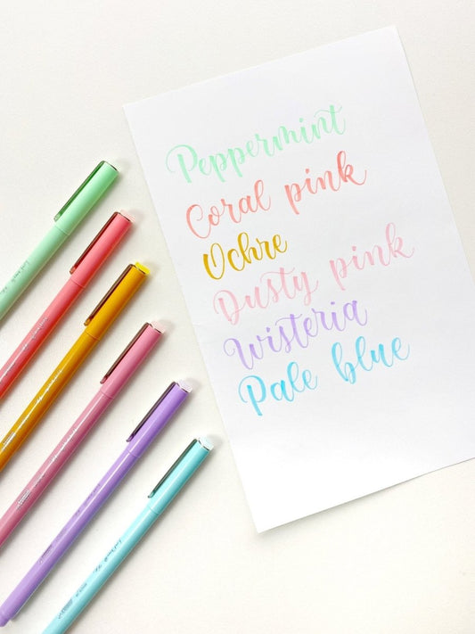 Marvy Uchida Le pen flex Pasteles Set x6 / Por unidad - Letters by Jess Shop