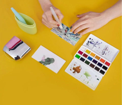 Miya Acuarela sólida - travel kit - 18 colores - Letters by Jess Shop