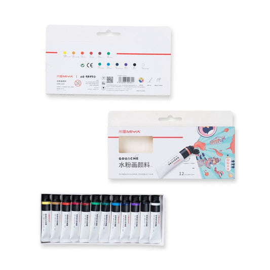 Miya Gouache en tubo - Set 12 colores/12ml - Letters by Jess Shop