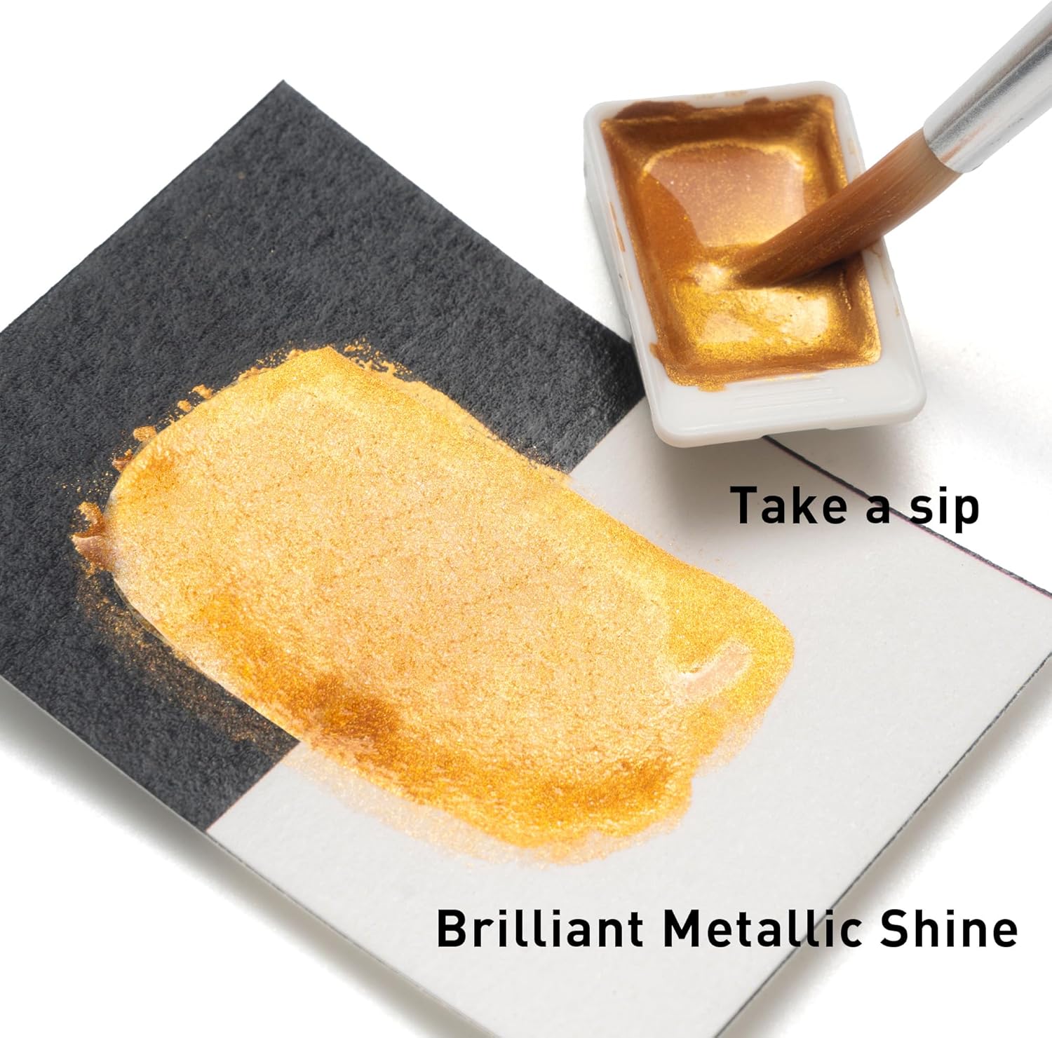 Miya Himi Acuarela metálica en pastilla: Set 12 colores - GOLD - Letters by Jess Shop