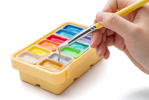 Miya Himi Gouache Twin Jelly Cup: Set 12 colores metálicos/12ml sin pinceles - Letters by Jess Shop