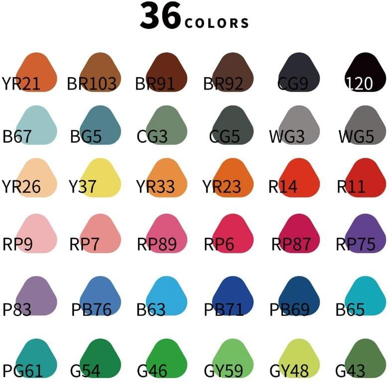 MIYA HIMI MARKER - Set 36 colores Rotuladores y marcadores Miya