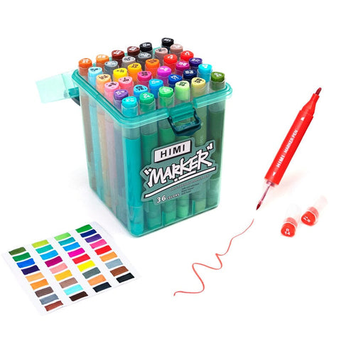 MIYA HIMI MARKER - Set 36 colores Rotuladores y marcadores Miya
