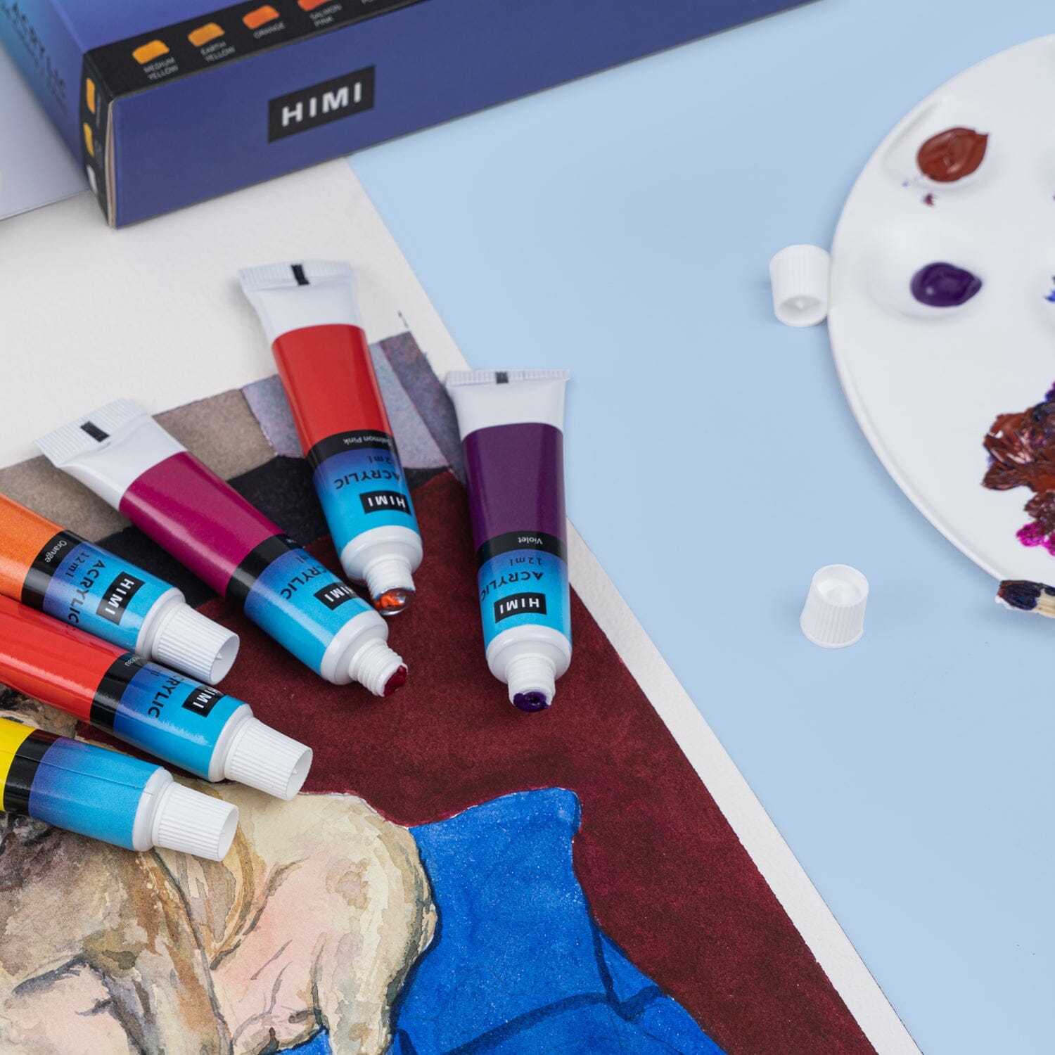 Miya Pintura acrílica en tubo - Set 18 colores/12ml - Letters by Jess Shop