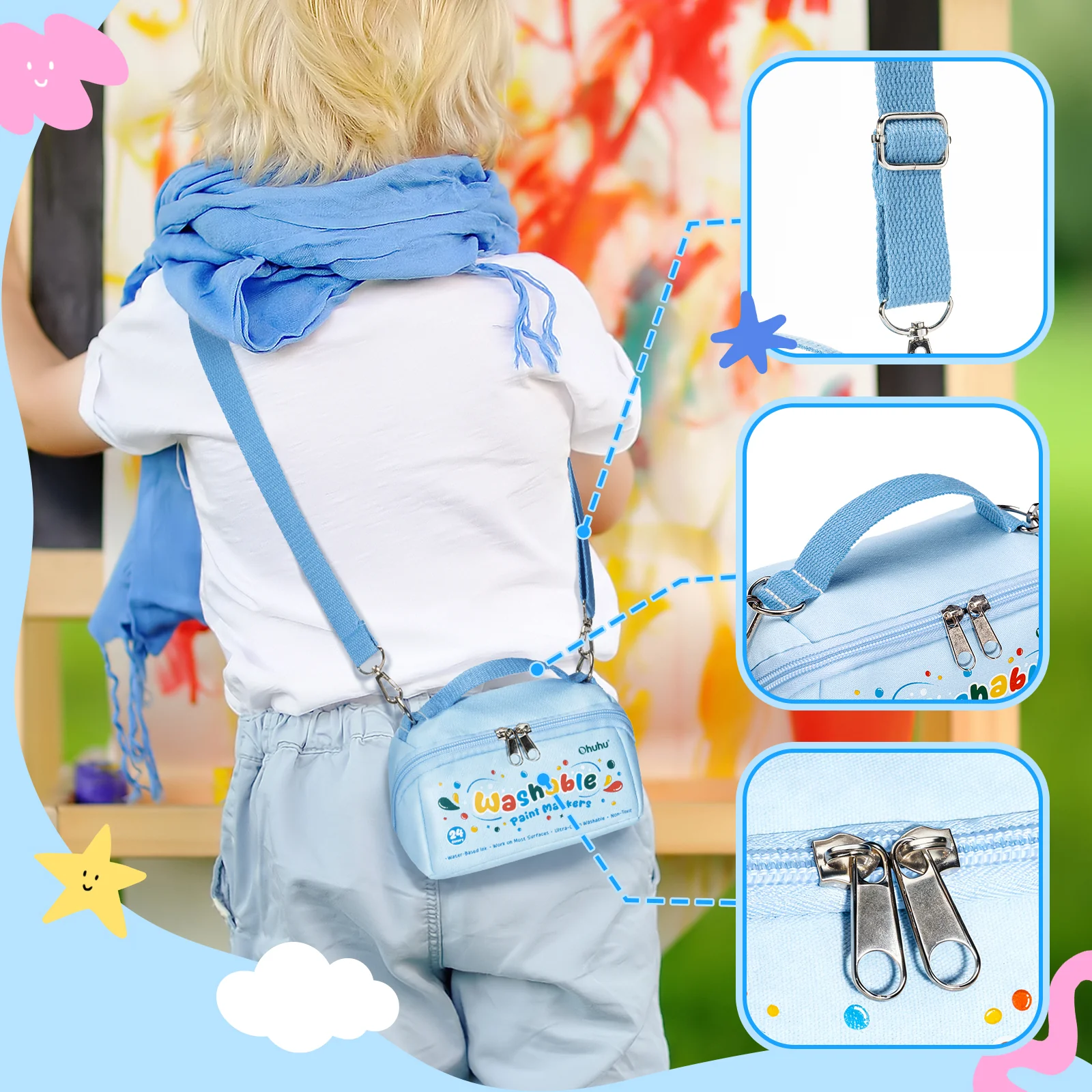 Ohuhu Acrylic Paint Markers: Set de 24 marcadores lavables punta redonda - Letters by Jess Shop