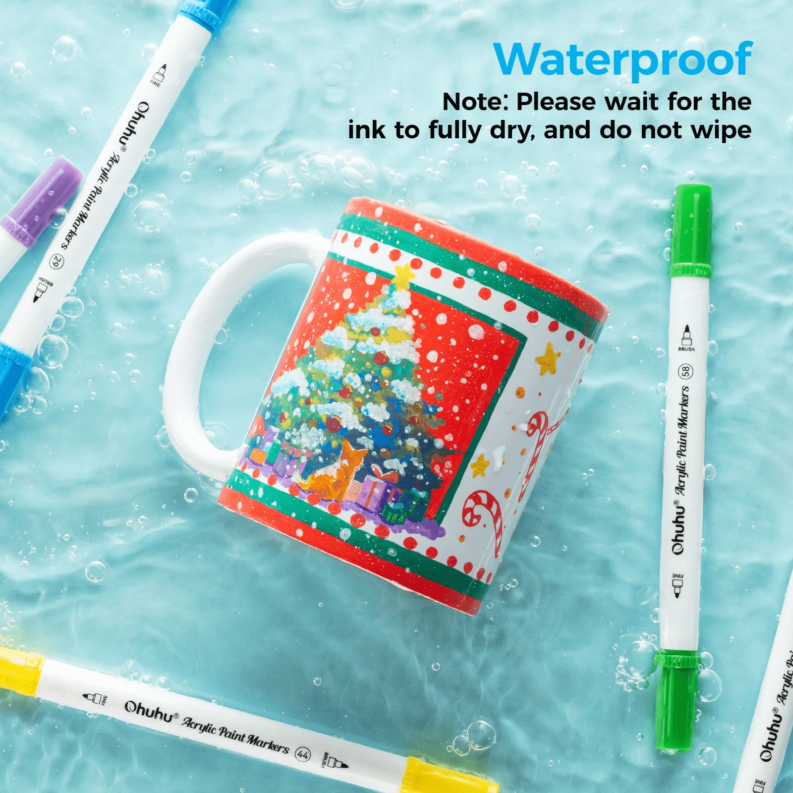 Ohuhu Acrylic Paint Markers: Set de 36 marcadores doble punta (pincel y fina) - Letters by Jess Shop