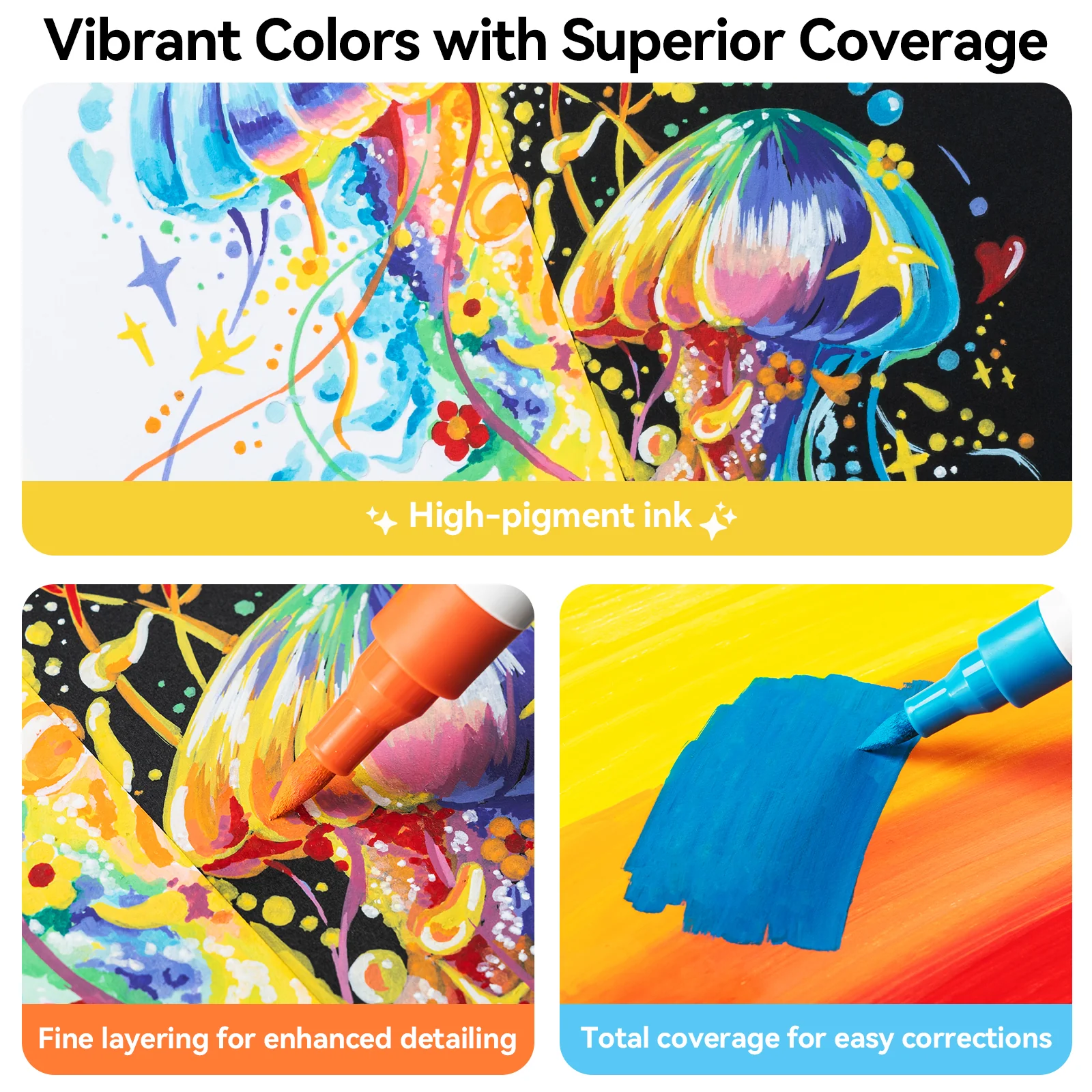 Ohuhu Kalalau: Set de 30 marcadores de acrílico punta pincel - Letters by Jess Shop