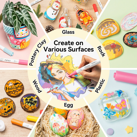 Ohuhu Kalalau: Set de 30 marcadores de acrílico punta pincel - Letters by Jess Shop