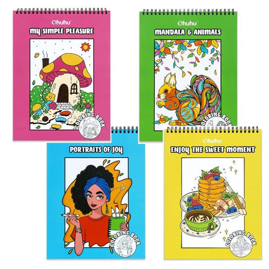 Ohuhu Libros para colorear doble cara a prueba de sangrado (20hojas, 40 diseños) - Letters by Jess Shop