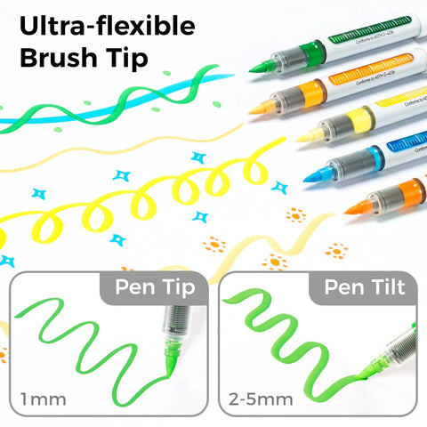 Ohuhu Nahuku: Set de 48 marcadores de acrílicos punta pincel - Letters by Jess Shop