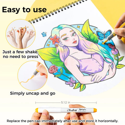 Ohuhu Nahuku: Set de 48 marcadores de acrílicos punta pincel - Letters by Jess Shop