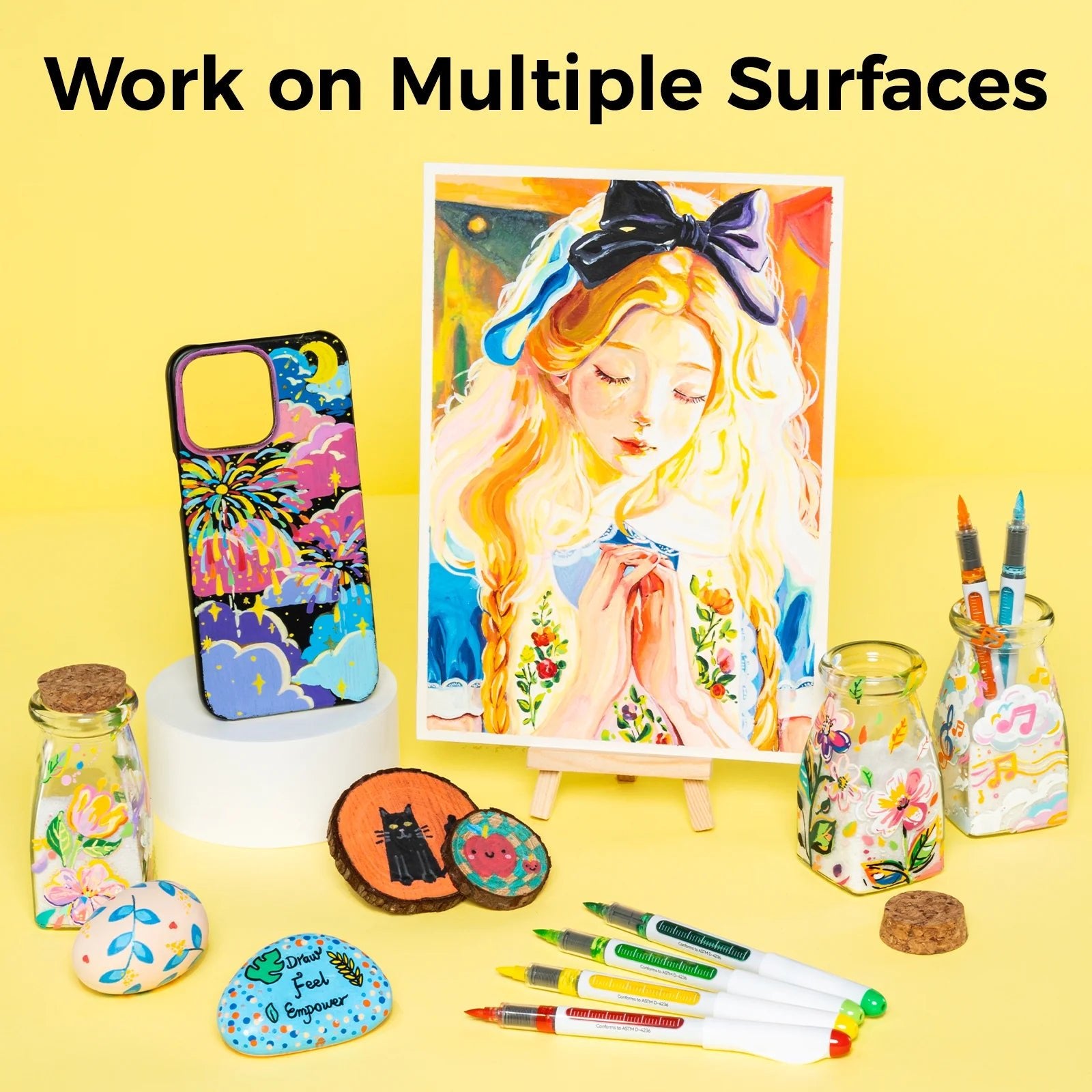 Ohuhu Nahuku: Set de 48 marcadores de acrílicos punta pincel - Letters by Jess Shop