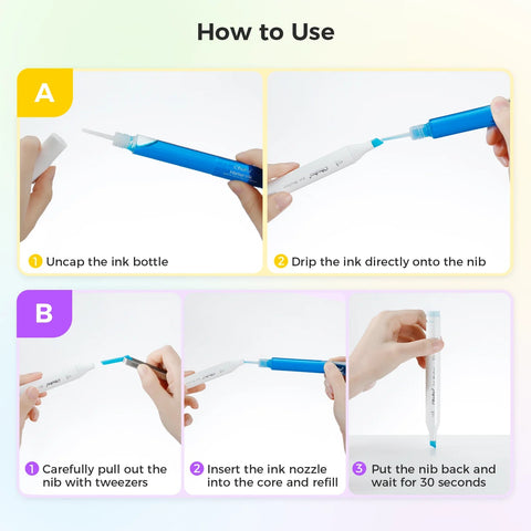 Ohuhu Refill Tinta para marcadores de alcohol - Letters by Jess Shop