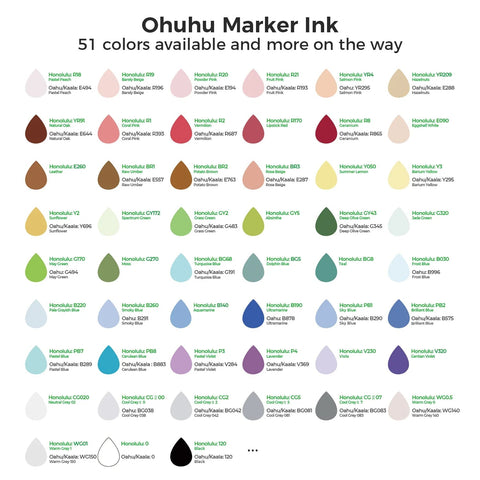 Ohuhu Refill Tinta para marcadores de alcohol - Letters by Jess Shop