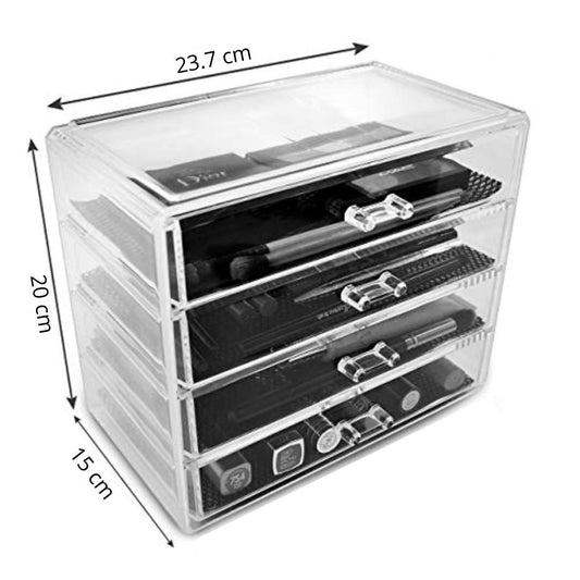 Organizador de acrílico con 4 cajones premium - YUNA LUNA - Letters by Jess Shop
