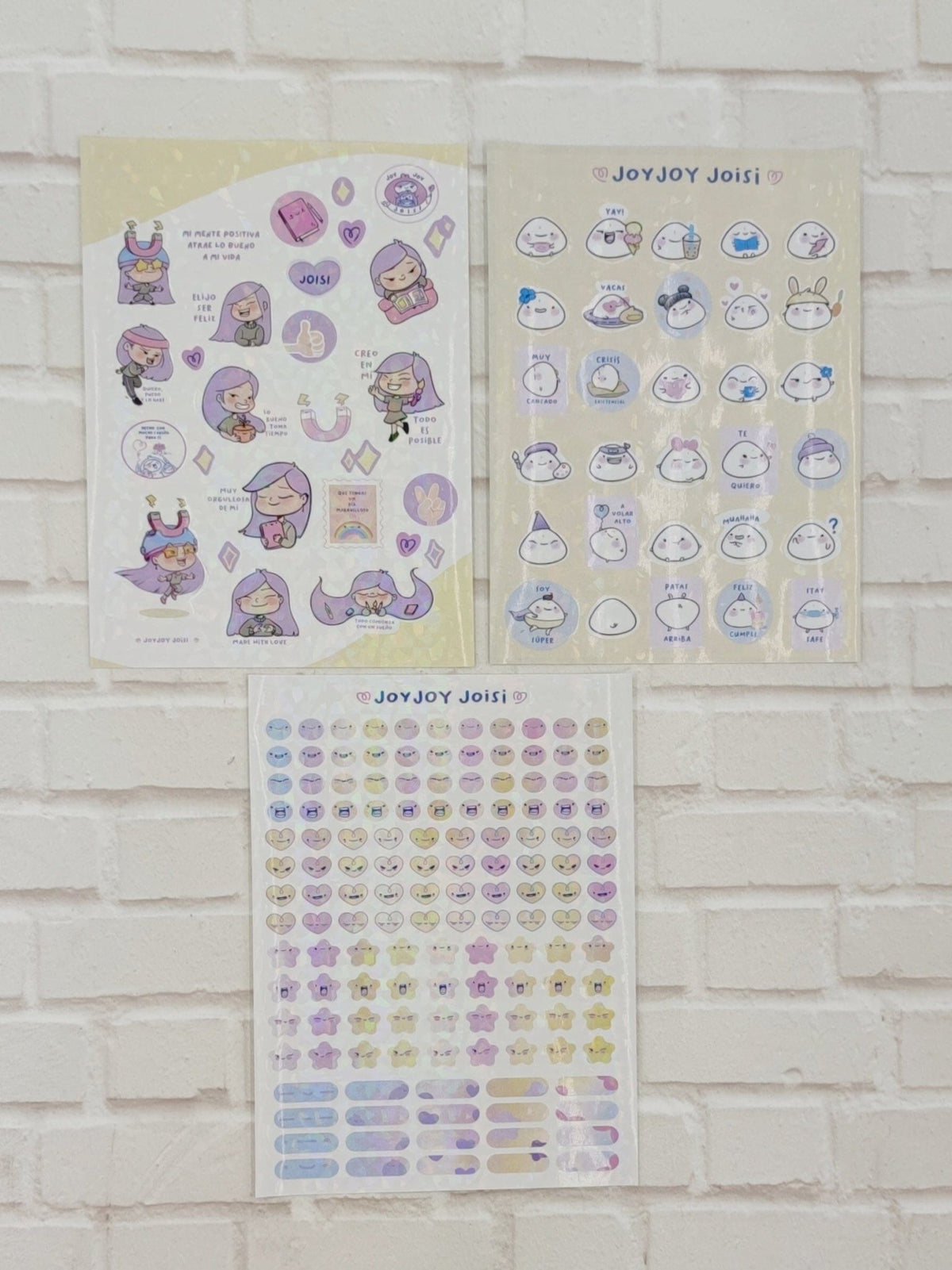 Pack Stickers x 3 Minpaucito- positivo- mix - Letters by Jess Shop