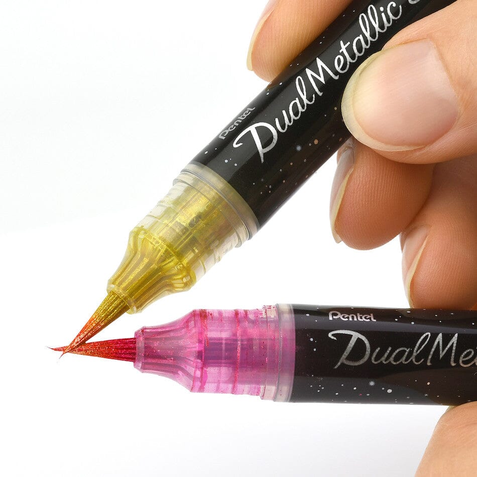 Pentel Hybrid Dual Metallic - Brush Pen con tinta metálica - Letters by Jess Shop