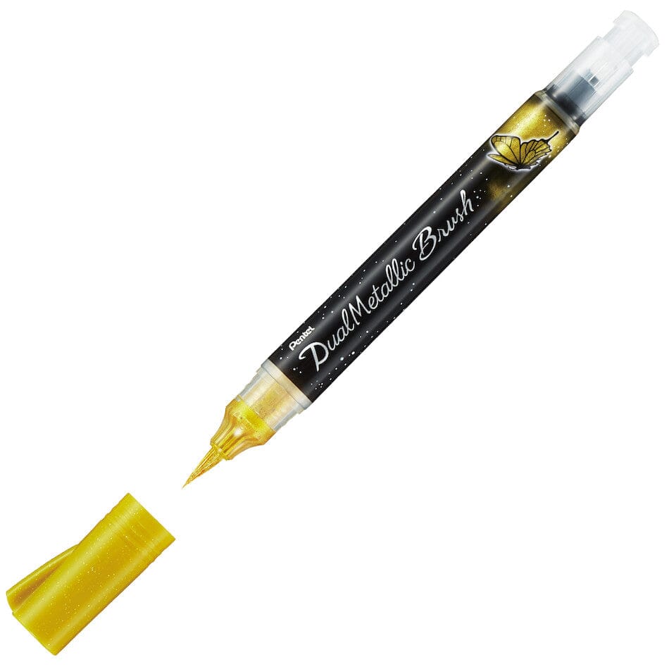 Pentel Hybrid Dual Metallic - Brush Pen con tinta metálica - Letters by Jess Shop