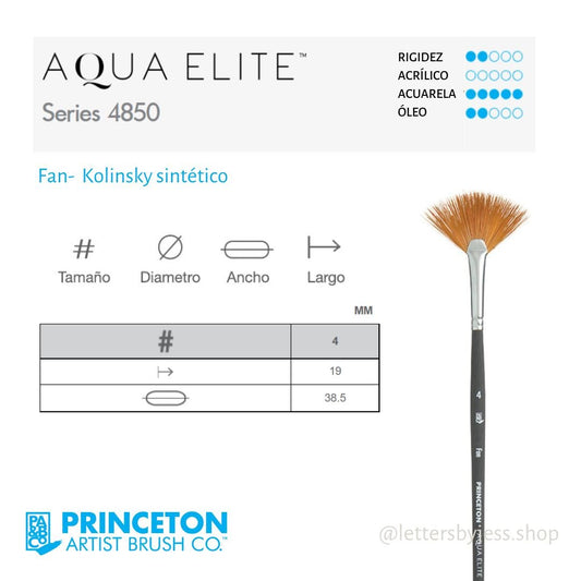 Pincel Princeton AQUA ELITE - FAN - Letters by Jess Shop