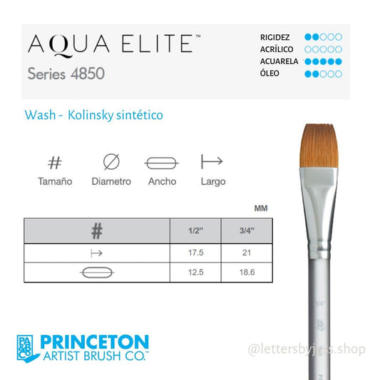 Pincel Princeton AQUA ELITE - WASH - Letters by Jess Shop