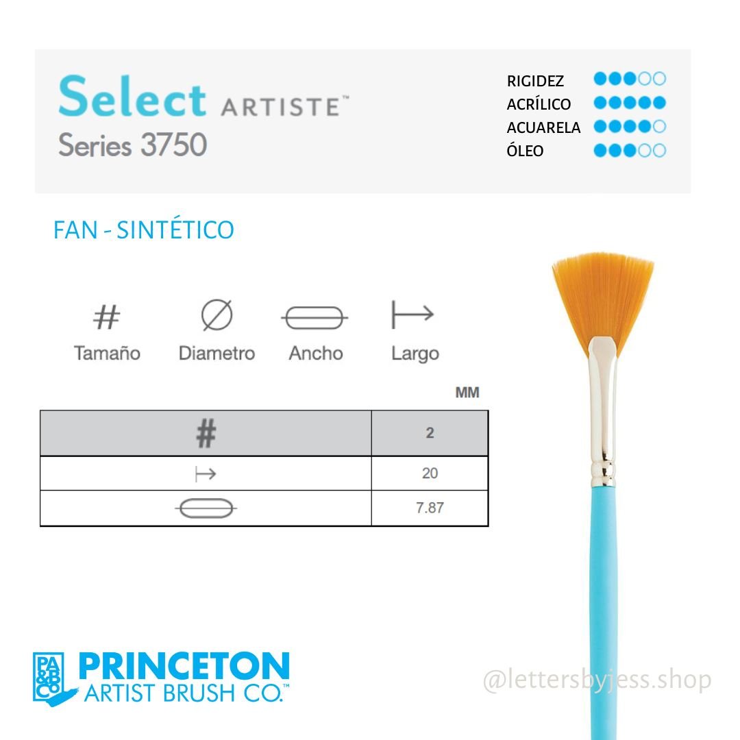 Pincel Princeton SELECT - FAN - Letters by Jess Shop