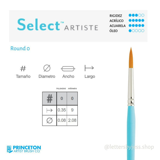 Pincel Princeton SELECT - ROUND 0 - Letters by Jess Shop