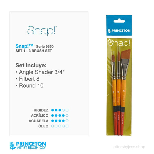 Princeton - SET 1 SNAP GOLD - 3 PIEZAS - Letters by Jess Shop