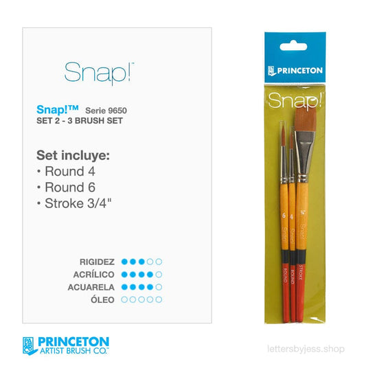 Princeton - SET 2 SNAP GOLD - 3 PIEZAS - Letters by Jess Shop